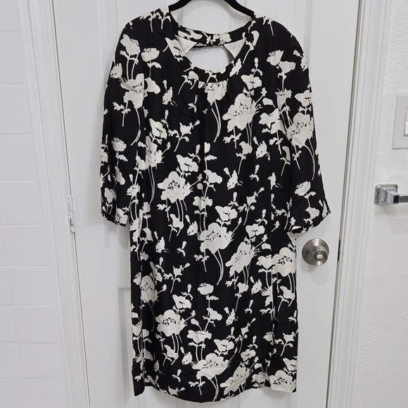 RARE Kate Spade Elegant Black and White Floral Dress - Picture 1 of 7